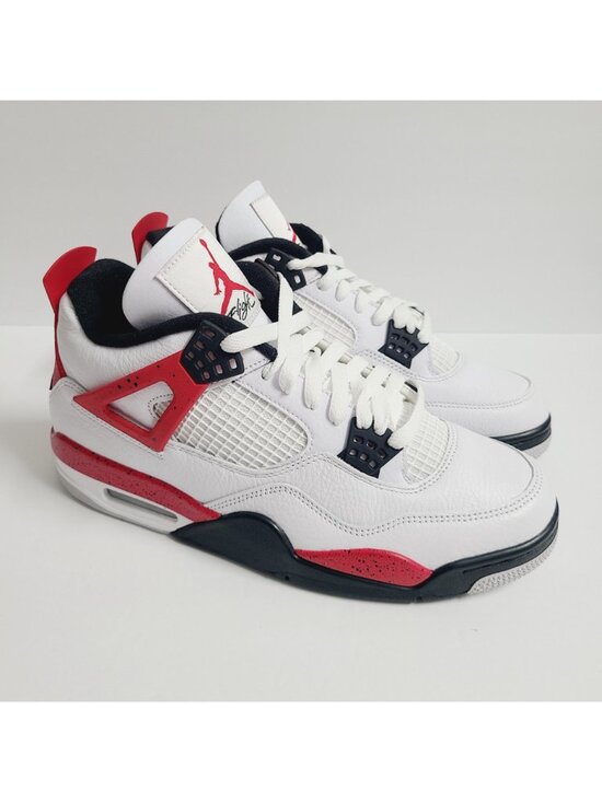 Nike Air Jordan 4 Retro Red Cement Shoes DH6927-161 Size 10 White Red B Grade #1